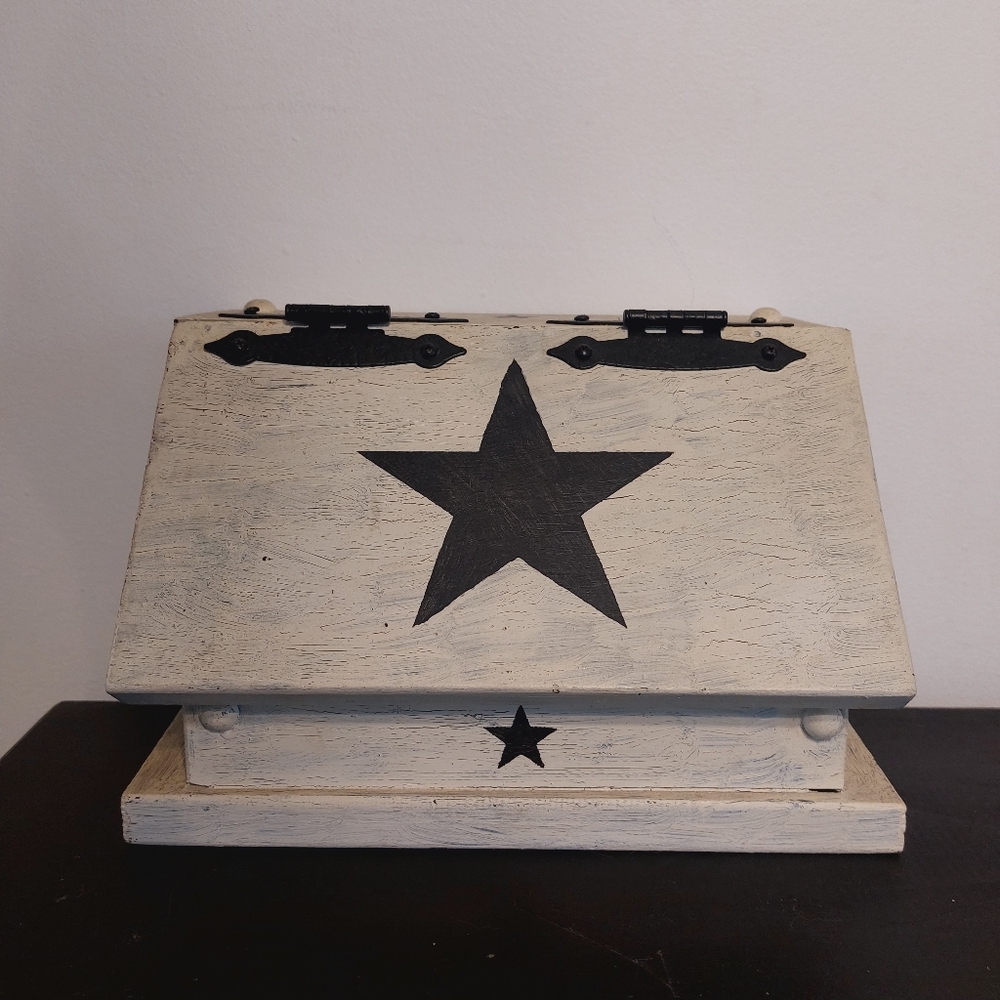 Rustic Wooden Recipe Box - Picture 4 of 9